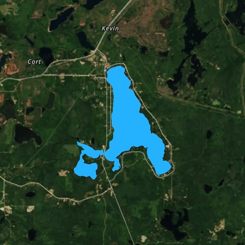 Fly fishing map for Swan Lake: Itasca, Minnesota
