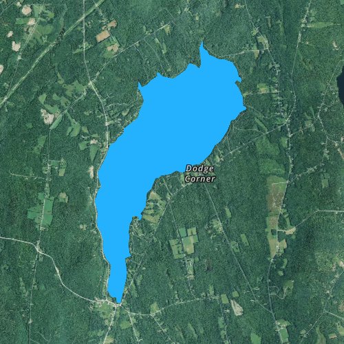 Fly fishing map for Swan Lake, Maine