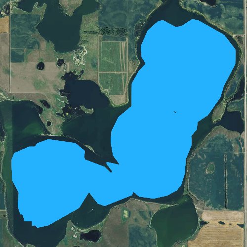 Fly fishing map for Swan Lake, South Dakota