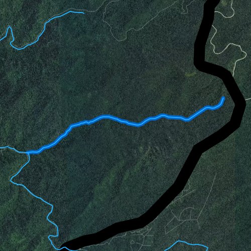 Fly fishing map for Sycamore Creek, Tennessee