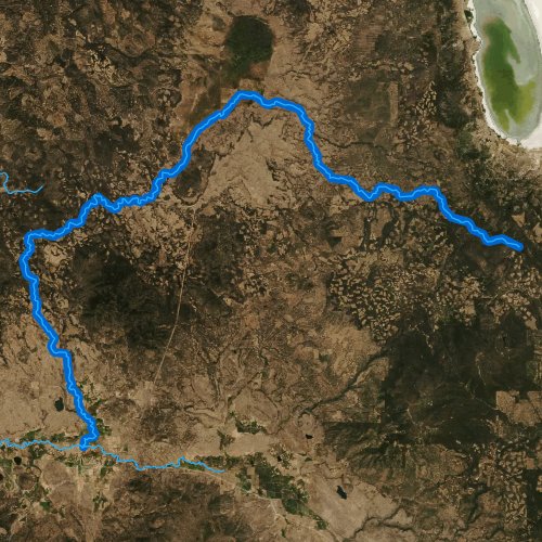 Fly fishing map for Sycan River, Oregon