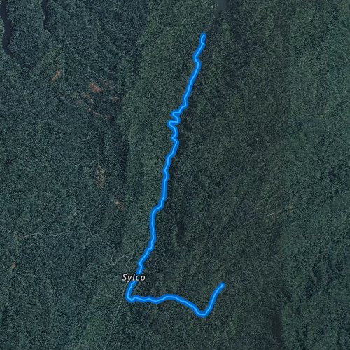Fly fishing map for Sylco Creek, Tennessee