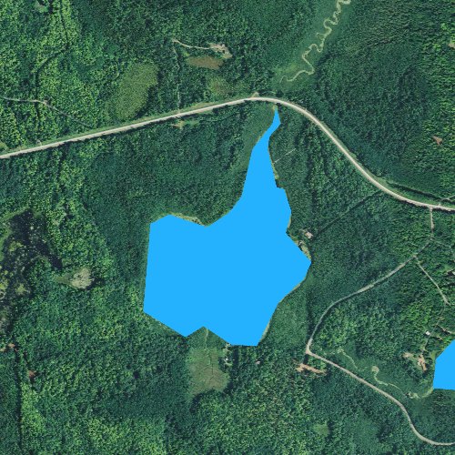 Fly fishing map for Tamarack Lake, Wisconsin