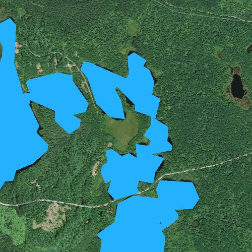 Fly fishing map for Tanner Lake, Minnesota