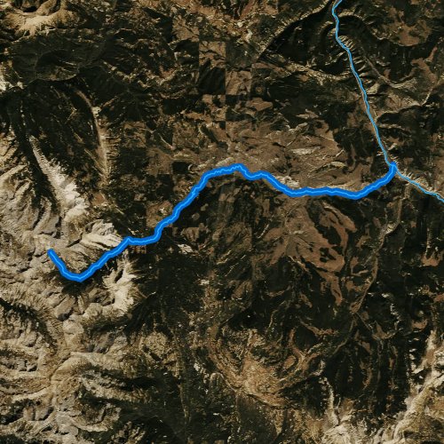 Fly fishing map for Taylor Creek, Montana