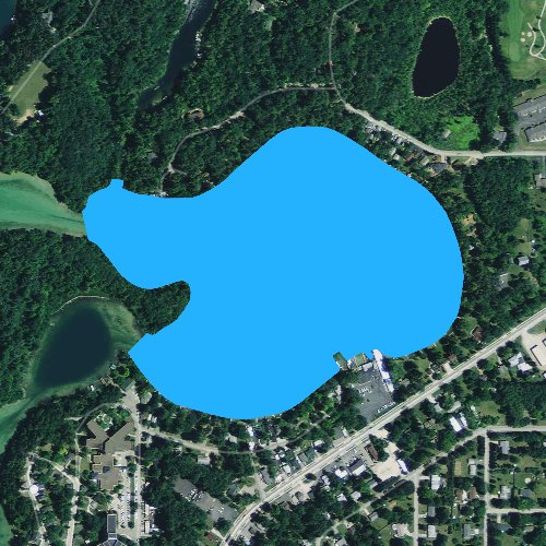 Fly fishing map for Taylor Lake: Waupaca, Wisconsin