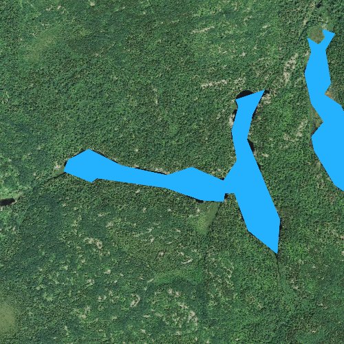 Fly fishing map for Tee Lake, Minnesota