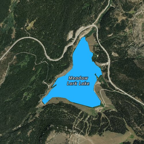 Fly fishing map for Tensleep Reservoir, Wyoming