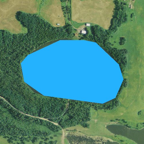 Fly fishing map for Teufer Lake, Minnesota