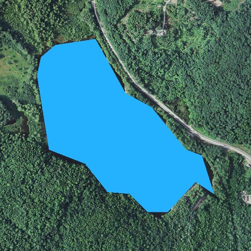 Fly fishing map for Tewksbury Pond, New Hampshire