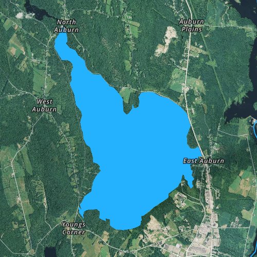 Fly fishing map for The Basin, Maine