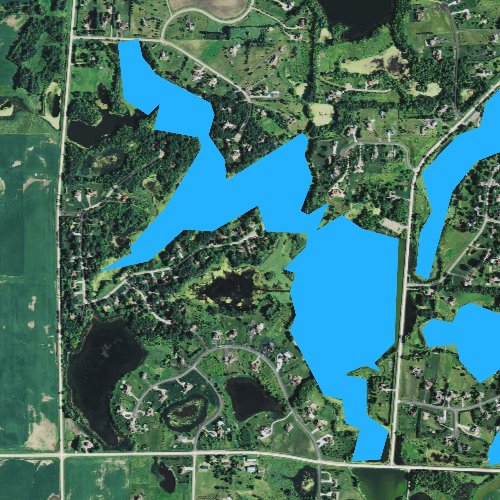 Fly fishing map for Thole Lake, Minnesota