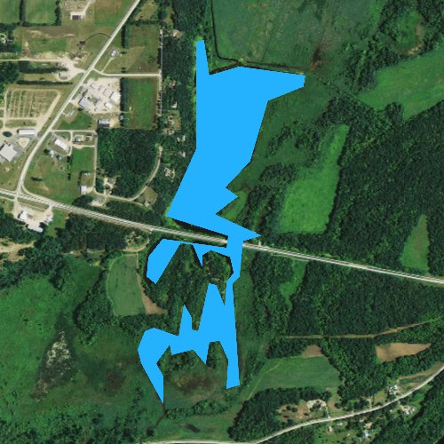Fly fishing map for Thompson Lake, Wisconsin