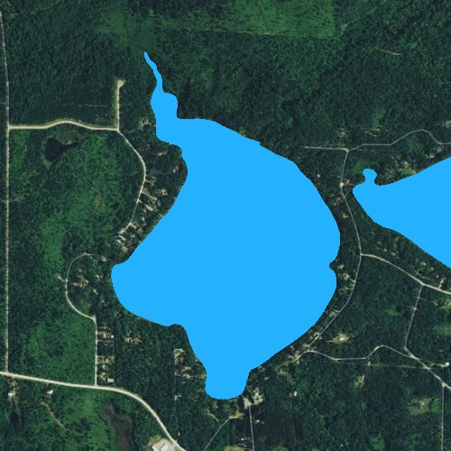 Fly fishing map for Thunder Lake: Marinette, Wisconsin