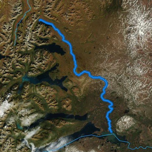 Fly fishing map for Tikchik River, Alaska