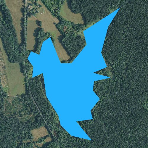 Fly fishing map for Tillinghast Pond, Rhode Island