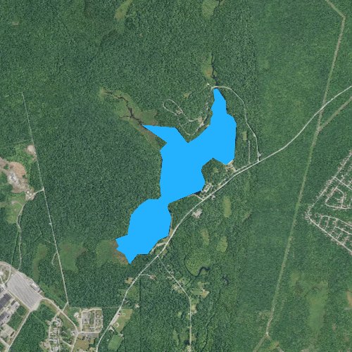 Fly fishing map for Tobyhanna Lake, Pennsylvania