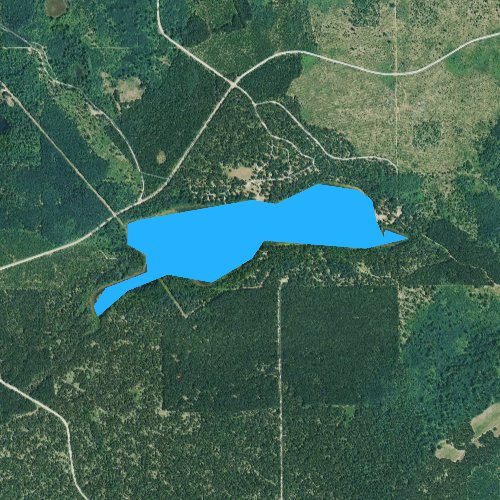 Fly fishing map for Tomahawk Lake, Michigan