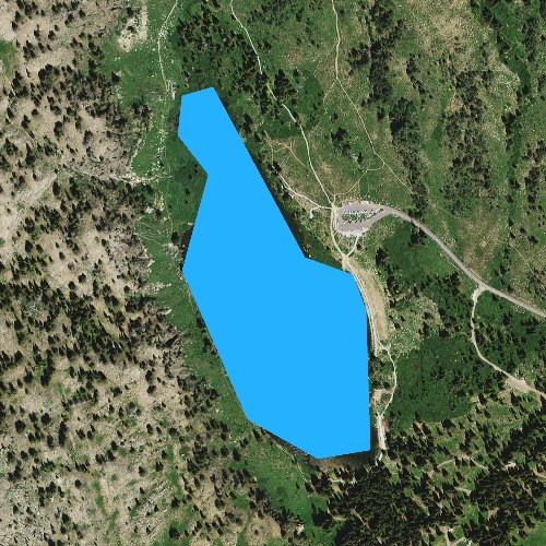 Fly fishing map for Tony Grove Lake, Utah