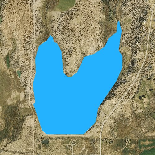 Fly fishing map for Totten Lake, Colorado