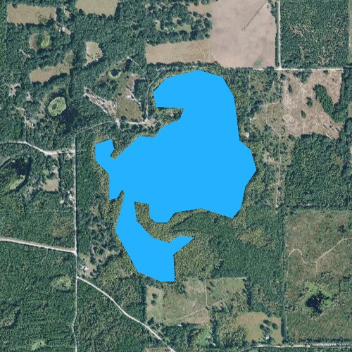 Fly fishing map for Townsend Pond, Florida