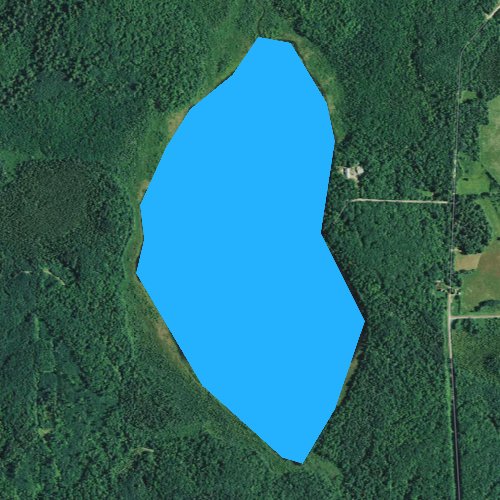 Fly fishing map for Tranus Lake, Wisconsin