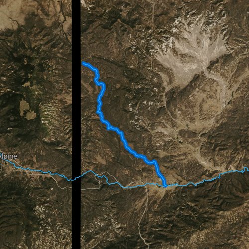 Fly fishing map for Trout Creek, New Mexico