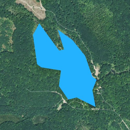 Fly fishing map for Trout Lake, Michigan