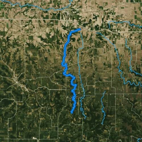 Fly fishing map for Trout Run Creek, Minnesota