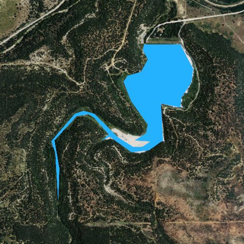 Fly fishing map for Tucker Lake, Texas
