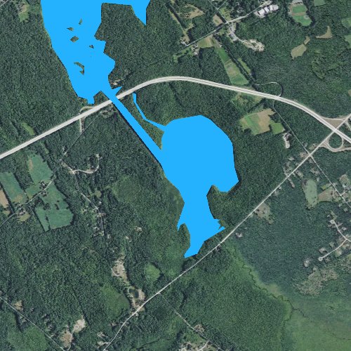 Fly fishing map for Turkey Pond, New Hampshire