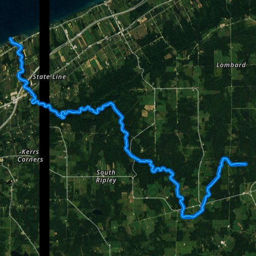 Fly fishing map for Twentymile Creek, Pennsylvania
