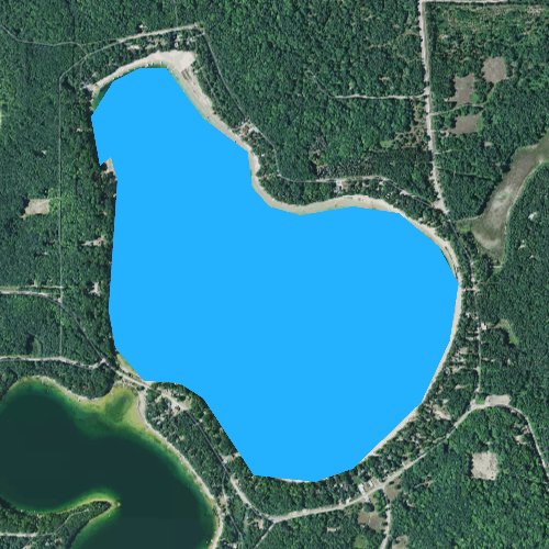 Fly fishing map for Twin Lake, Michigan
