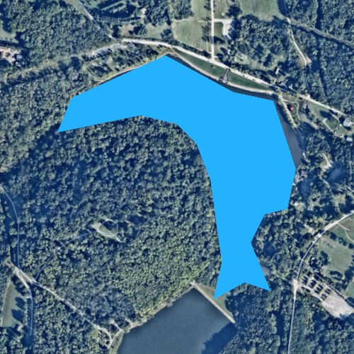 Fly fishing map for Twin Lakes Number One Reservoir, Pennsylvania