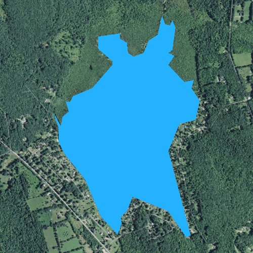 Fly fishing map for Tyler Lake, Connecticut