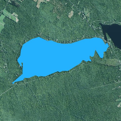 Fly fishing map for Upper Cold Stream Ponds, Maine