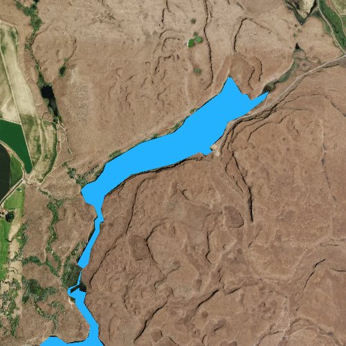 Fly fishing map for Upper Goose Lake, Washington