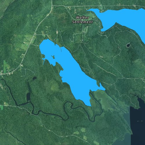 Fly fishing map for Upper Mattawamkeag Lake, Maine
