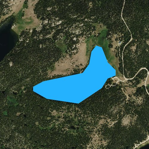 Fly fishing map for Upper Medicine Lodge Lake, Wyoming