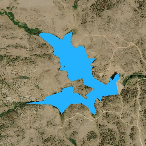 Fly fishing map for Upper North Crow Reservoir, Wyoming