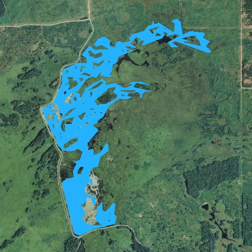 Fly fishing map for Upper North Fork Flowage, Wisconsin