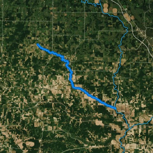 Fly fishing map for Upper Pine Creek, Wisconsin