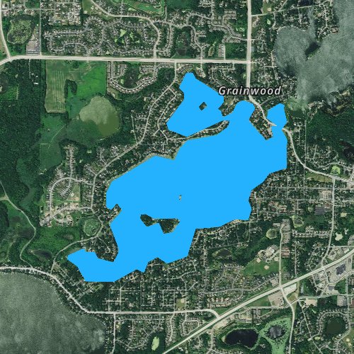 Fly fishing map for Upper Prior Lake, Minnesota