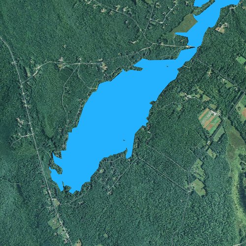 Fly fishing map for Upper Range Pond, Maine