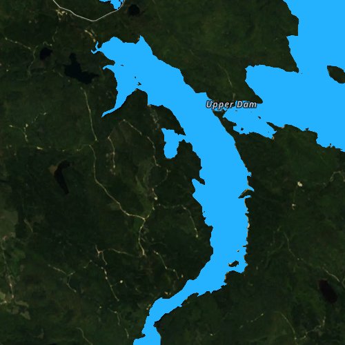 Fly fishing map for Upper Richardson Lake, Maine