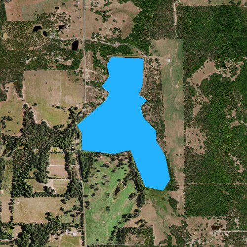 Fly fishing map for Van Lake, Texas