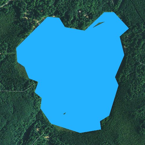 Fly fishing map for Verna Lake, Wisconsin