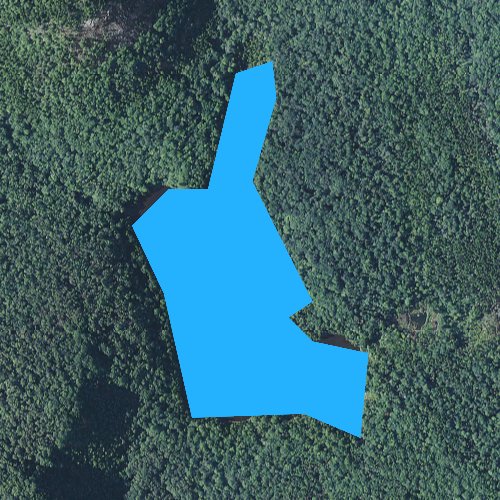 Fly fishing map for Wachipauka Pond, New Hampshire