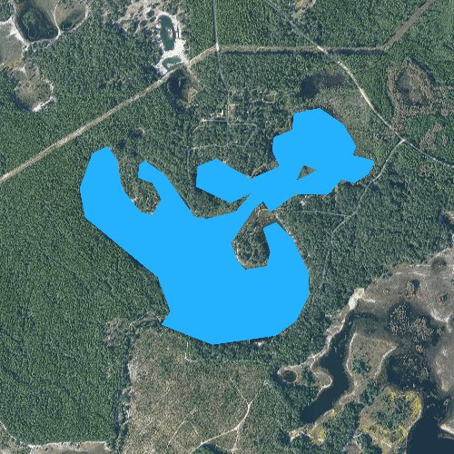 Fly fishing map for Wages Pond, Florida