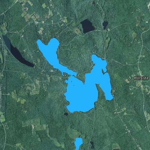 Fly fishing map for Walden Pond, Maine